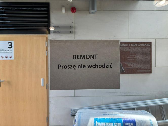 Remont sali im. Danuty Szaflarskiej w MCK Sokół