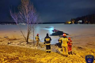 Strażacy z Tychów ruszyli na pomoc łabędziom na Jeziorze Paprocańskim [ZDJĘCIA]