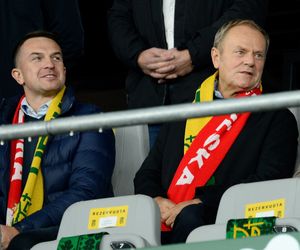 Donald Tusk przyleciał na mecz Litwa - Polska