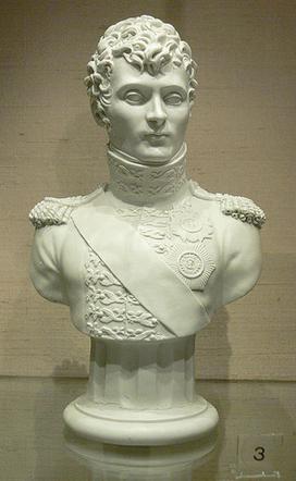 Popiersie Jérôme'a Bonapartego, biskwit (porcelana nieszkliwiona). Furstenberg, 1811 r.