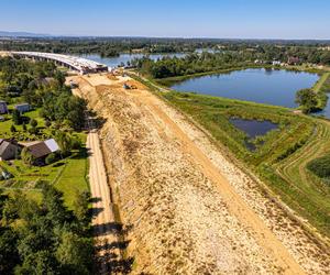 Plac budowy S1 Oświęcim - Dankowice w sierpniu 2024