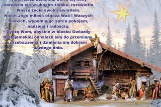 Religijne kartki z życzeniami na Boże Narodzenie
