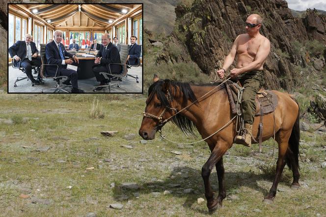 Przywódcy kpią ze zdjęcia Putina