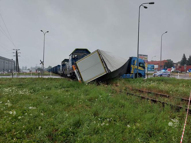 Zderzenie pociągu i ciężarówki