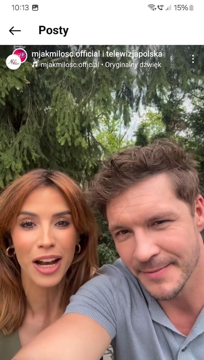 M jak miłość nowy sezon. Kama (Michalina Sosna), Marcin (Mikołaj Roznerski) na planie