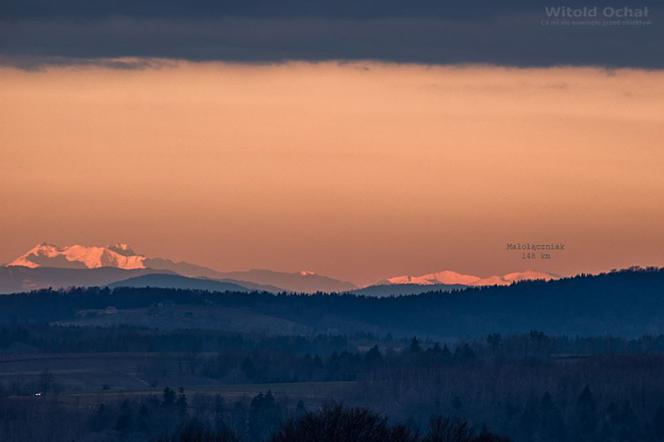 Piekne Tatry widziane z Podkarpacia