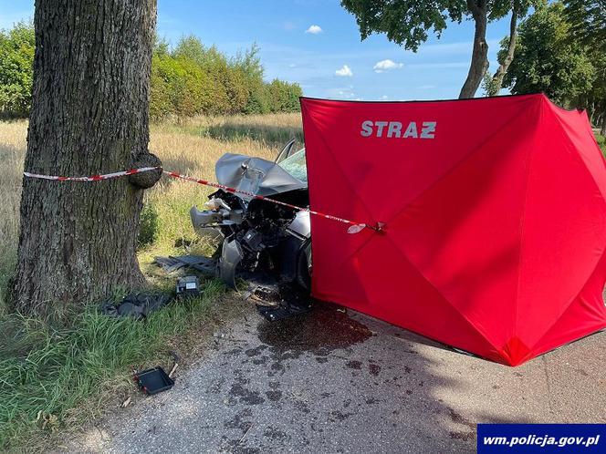 Śmiertelny wypadek na drodze powiatowej Ruszkowo-Mosznica