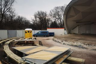 Muszla koncertowa w parku Praskim (luty 2025)