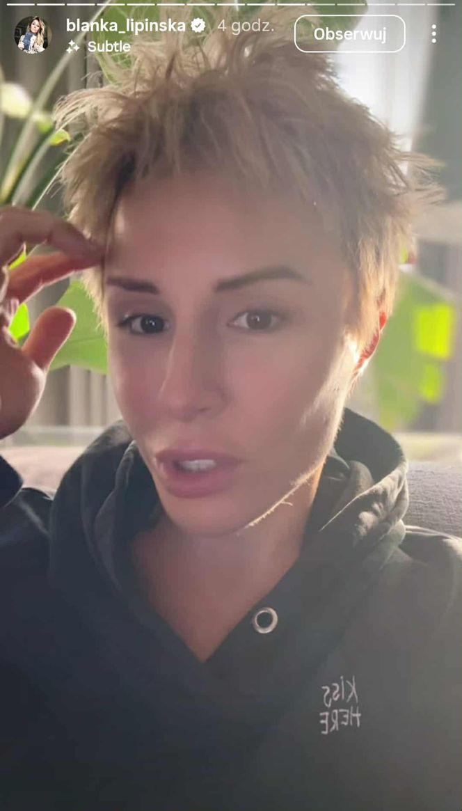 Odmieniona Blanka Lipińska prezentuje trwałą. W nowej fryzurze czuje się świetnie
