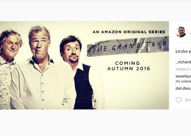 Clarkson, Hammond, May, nowy program The Grand Tour