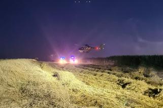 Wypadek na polu w Wygiełzowie. Kombajn wciągnął rolnika