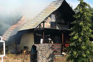 Pożar domków letniskowych