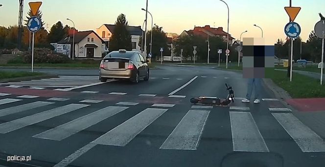 Groza na pasach w Rzeszowie! Ominął auto i wjechał w człowieka na hulajnodze