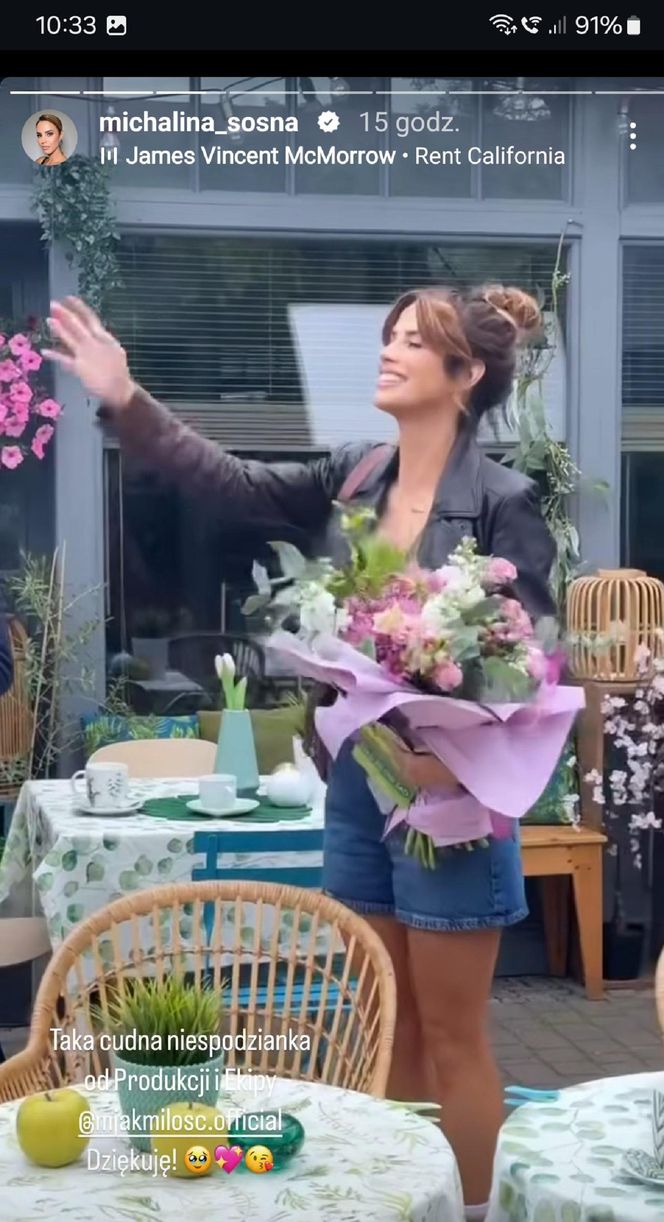 M jak miłość. Kama (Michalina Sosna) na planie