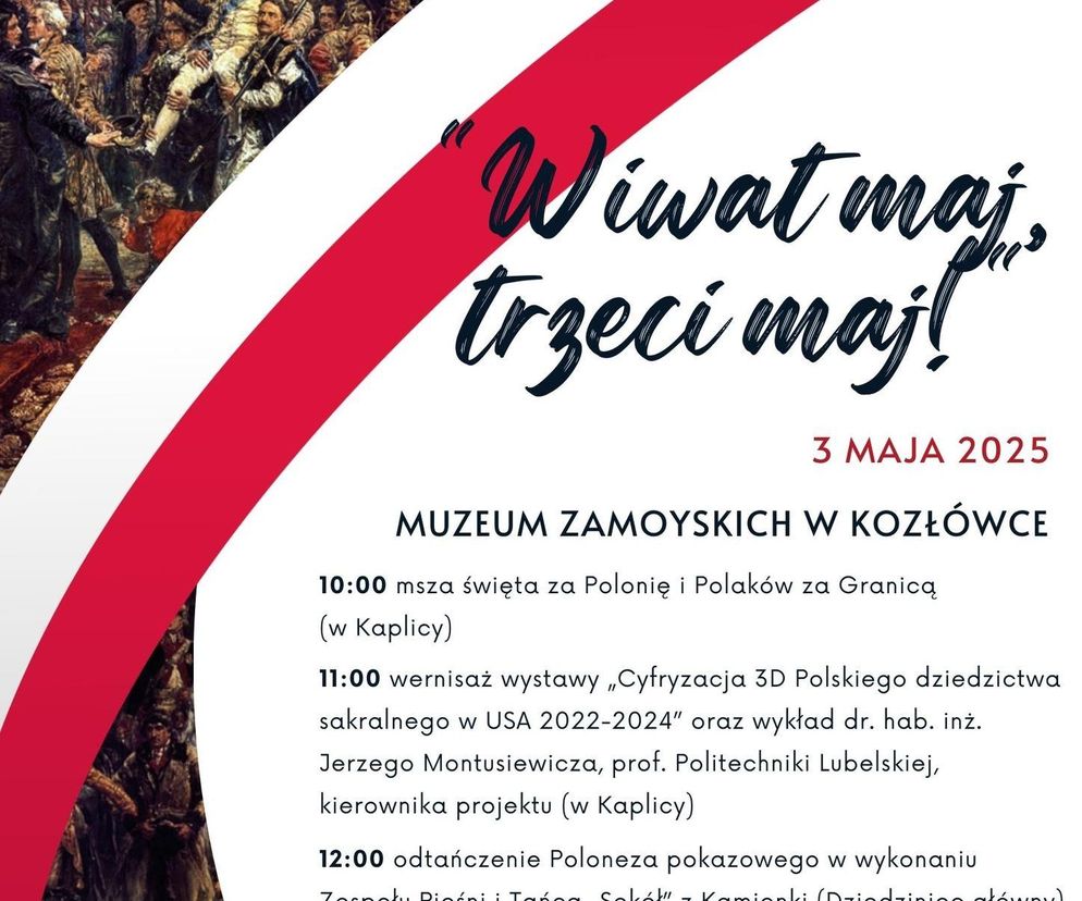  WIWAT MAJ, TRZECI MAJ w Muzeum Zamoyskich - plakat