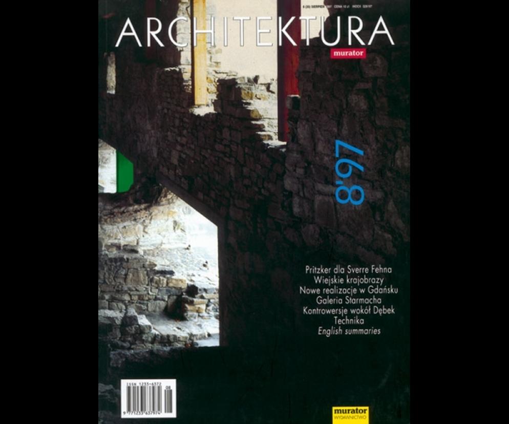 Okładka Miesięcznik Architektura 08/1997