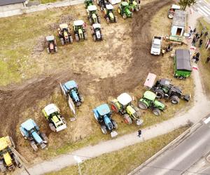 Protest rolników w zielonym miasteczku w Nagłowicach