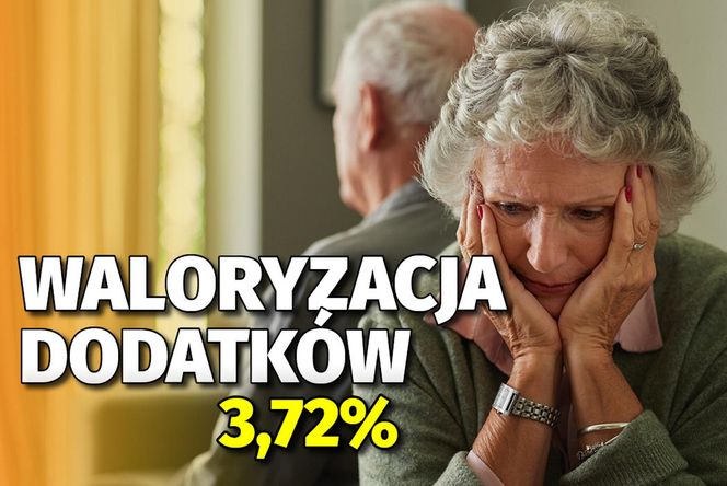 Waloryzacja dodatków emeryckich 3,72 proc.