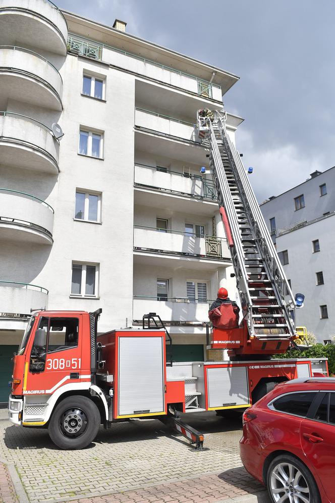 Pożar balkonu przy ulicy Międzyborskiej