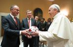 Piłkarze Bayernu Monachium na audiencji u papieża Franciszka
