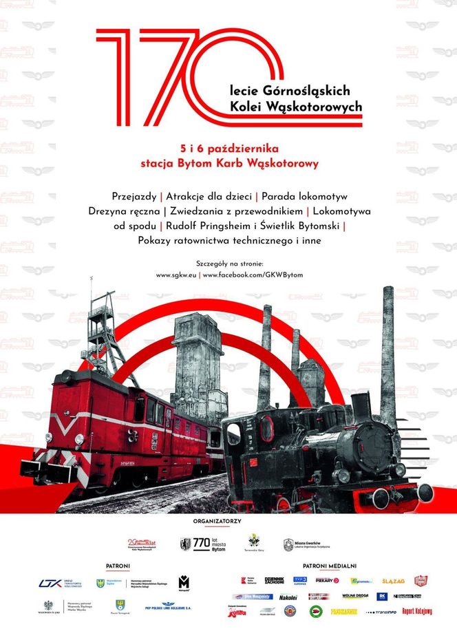 170 lat Górnośląskich Kolei Wąskotorowych - weekend 5-6 października w Bytomiu