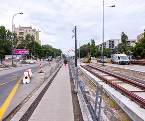 Budowa tramwaju na Stegny w Warszawie