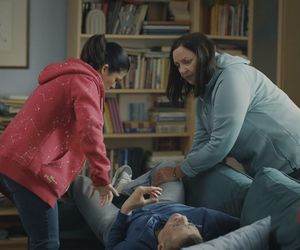 M jak miłość, odcinek 1882. Kinga (Katarzyna Cichopek), Piotrek (Marcin Mroczek), Krysia (Hanna Mikuć)