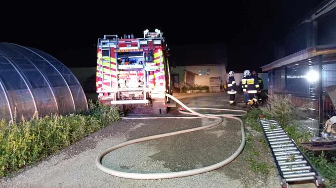 Pożar hali w Nieczulicach