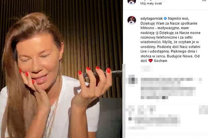 Edyta Górniak kończy z życiem