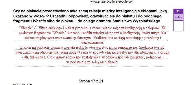 Zadanie 14, sugerowana odpowiedź