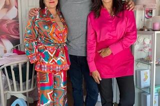 M jak miłość na planie. Aleksandra (Małgorzata Pieczyńska), Iwona Kryńska (Hanna Śleszyńska), Olek (Maurycy Popiel)