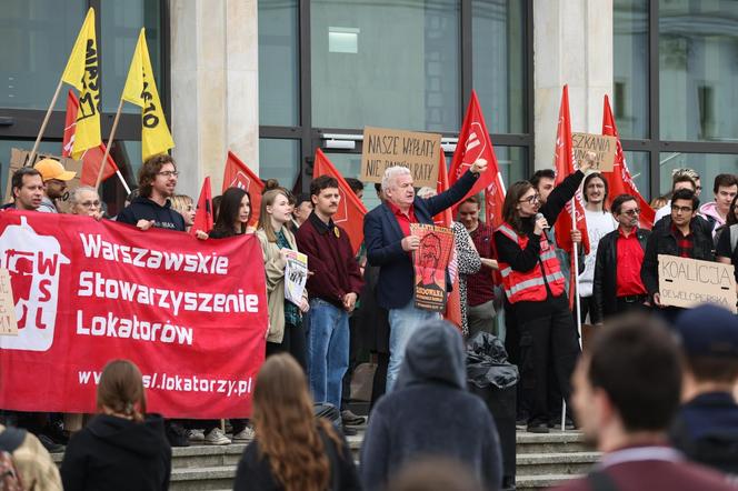 Protest przeciwko programowi "Mieszkanie na Start" w Warszawie