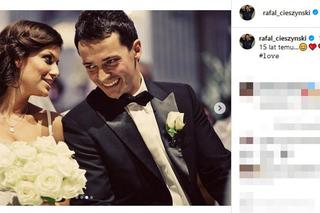  Rafał Cieszyński i Alżbeta Leńska w 15 rocznice ślubu pokazali archiwalne zdjęcia