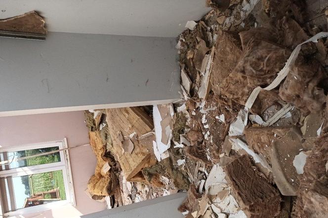 Ulewa zniszczyła dom w Kujawsko-Pomorskiem. Ogromne szkody