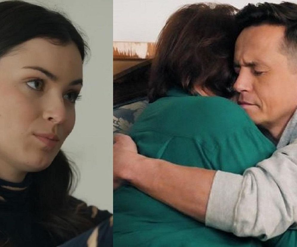 Barwy szczęścia. Weronika (Maria Świłpa), Modrzycka (Elżbieta Kijowska), Błażej (Piotr Ligienza)