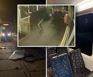 Bandycki atak na tramwajową szóstkę! Nastolatkowie demolowali szyby
