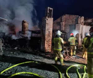 Pożar budynków w Kuźnicy Starej
