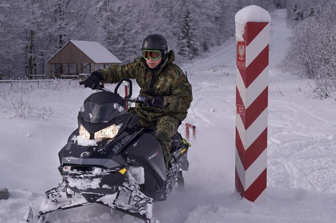 Zimowe szkolenie funkcjonariuszy Straży Granicznej 