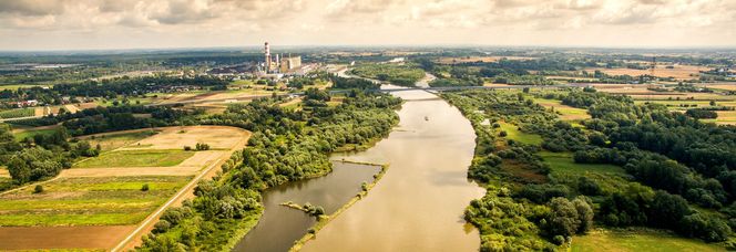 Widok na Połaniec z lotu ptaka