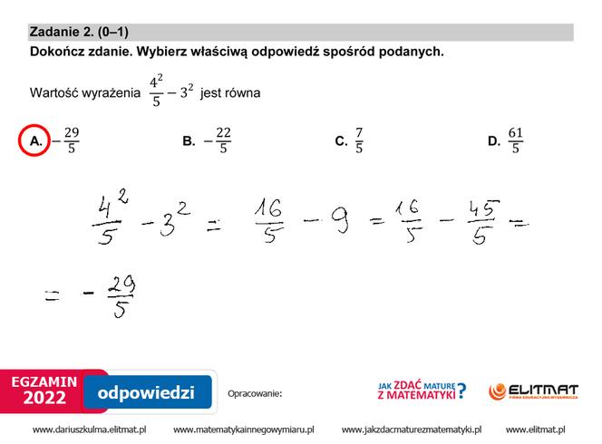 Egzamin ósmoklasisty 2022: Matematyka. ARKUSZ CKE i ODPOWIEDZI [25.05.2022]
