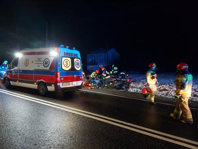 wypadek w Parszowie 11.02.2022