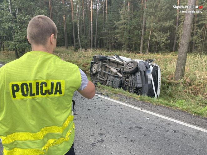 Wypadek na DW908 w powiecie tarnogórskim. Śmigłowiec zabrał 19-latkę do szpitala w Sosnowcu