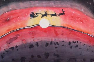 Tak mali artyści widzą św. Mikołaja w kosmosie! 