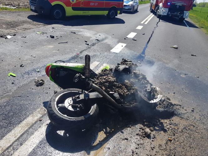 Śmiertelny wypadek pod Bełchatowem. Nie żyje 39-letni motocyklista