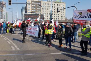 Protest rolników na Placu Zawiszy w Warszawie