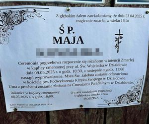 Tu spocznie zamordowana Maja z Mławy