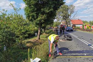 Tragiczny wypadek motocyklisty. Doprowadził do zderzenia z osobówką