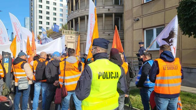 Protest kolejarzy Warszawa 15.10.2025