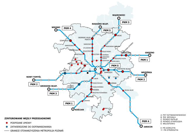 Schemat Poznańskiej Kolei Metropolitalnej