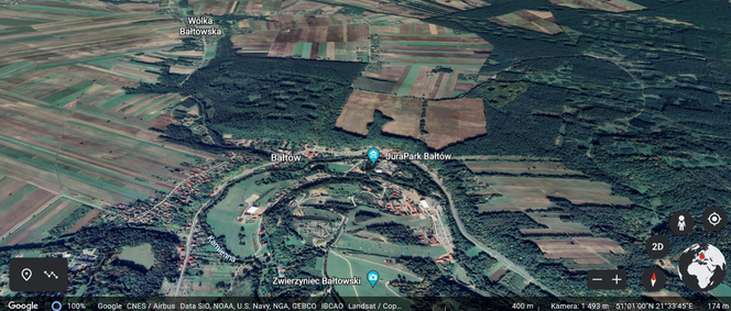 Znane miejsca w Świętokrzyskiem na zdjęciach satelitarnych